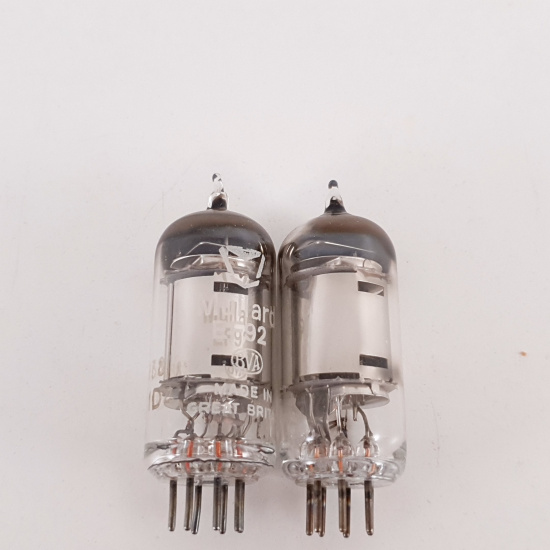 2 X EF92 MULLARD TUBE. CHROME PLATES....