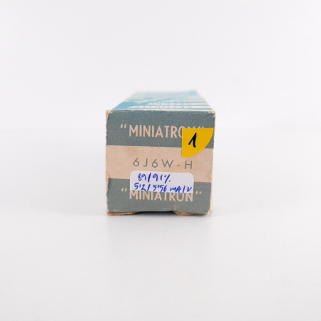 1 X 6J6WH CSF TUBE. 1958 PROD. BLACK PLATES. COPPER RODS. 1. CH92