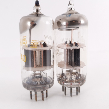 2 X 6J6WH CSF TUBE. 1958 PROD. BLACK PLATES. COPPER RODS. 2. CH92