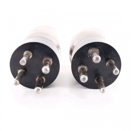 2 X 30 MARCONI TUBE. 1940s PROD. CHROME PLATES. DUAL GETTER. 225/232%. 5. CH92