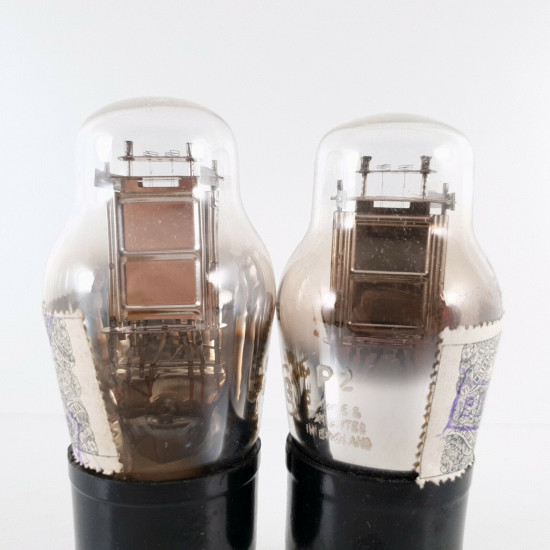 2 X P2 ST MARCONI TUBE. CHROME PLATES. FLAT GETTER. 1940s. NOS/NIB. CV  ENA