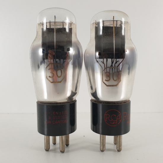 2 X 30 RCA TUBE. 1950s PROD. BLACK...