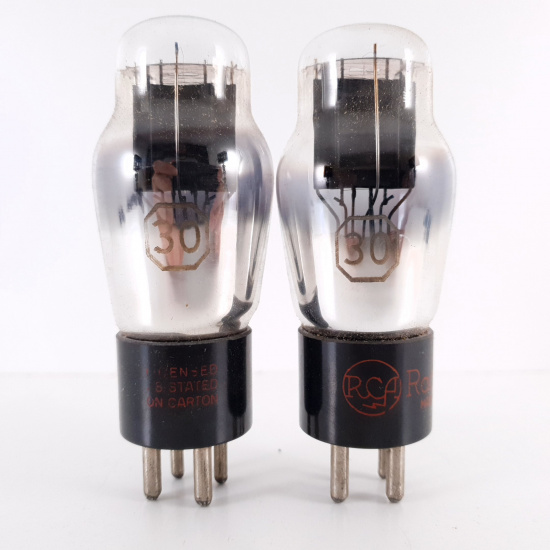 2 X 30 RCA TUBE. 1950s PROD. BLACK...