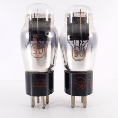 2 X 30 RCA TUBE. 1950s PROD. BLACK PLATES. SOLID GETTER. 90/100%. 7. CH92