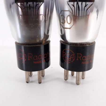 2 X 30 RCA TUBE. 1950s PROD. BLACK PLATES. SOLID GETTER. 90/100%. 7. CH92