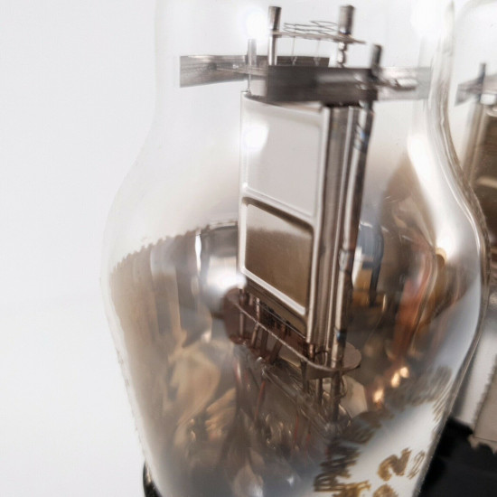 2 X P2 ST MARCONI TUBE. CHROME PLATES. FLAT GETTER. 1940s. NOS/NIB. CV  ENA