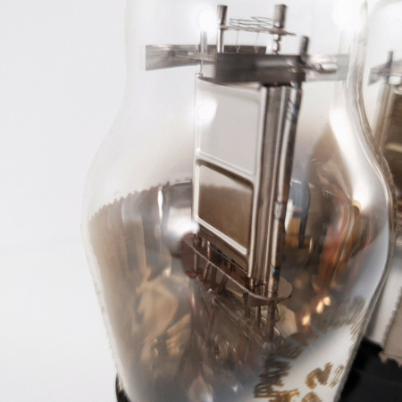 2 X P2 ST MARCONI TUBE. CHROME PLATES. FLAT GETTER. 1940s. NOS/NIB. CV  ENA