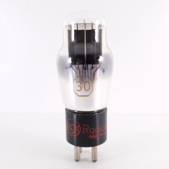 1 X 30 RCA TUBE. 1950s PROD. BLACK PLATES. SOLID GETTER. 103%. 9. CH92