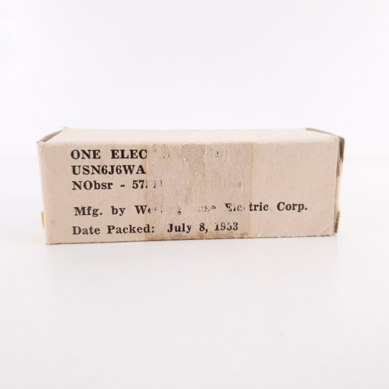 1 X 6J6WA WESTINGHOUSE TUBE. BLACK...