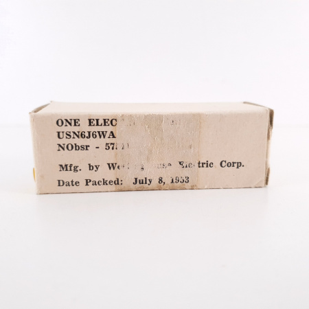 1 X 6J6WA WESTINGHOUSE TUBE. BLACK PLATES. D-GETTER. COPPER RODS. 82%. 10. CH92