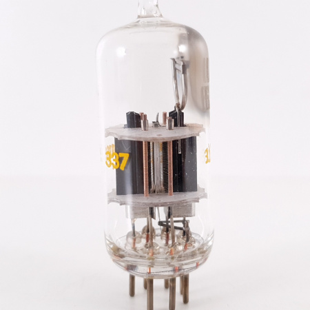 1 X 6J6WA WESTINGHOUSE TUBE. BLACK PLATES. D-GETTER. COPPER RODS. 82%. 10. CH92