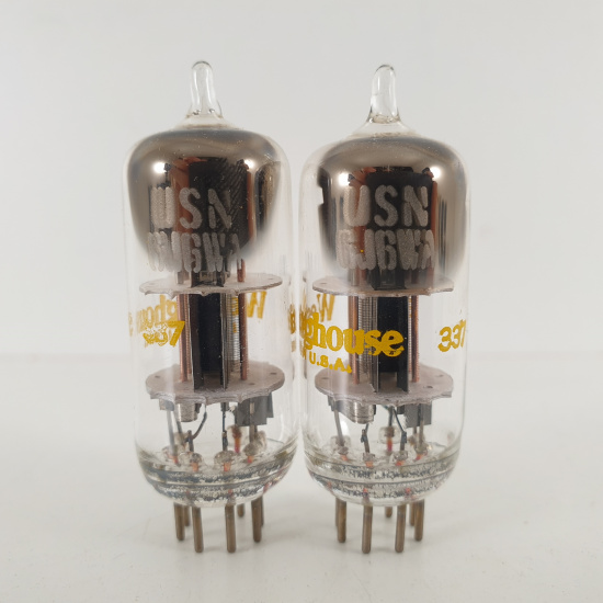 2 X 6J6WA WESTINGHOUSE TUBE. BLACK...