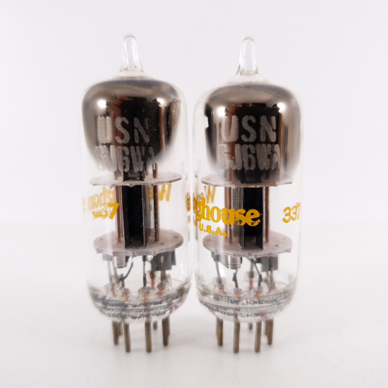 2 X 6J6WA WESTINGHOUSE TUBE. BLACK...