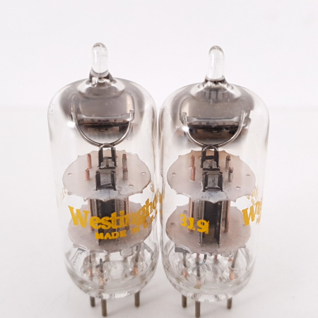 2 X 6J6WA WESTINGHOUSE TUBE. BLACK PLATES. D-GETTER. 89/88%. 11. CH92