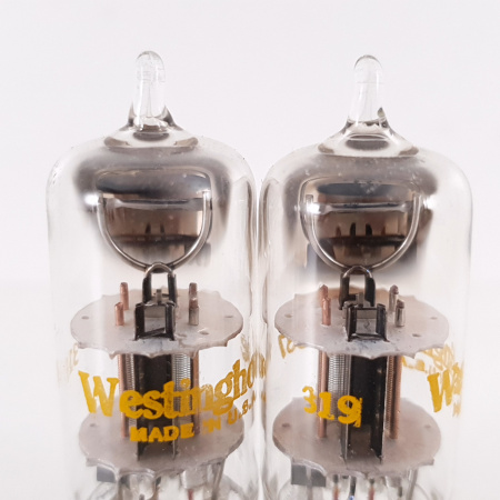 2 X 6J6WA WESTINGHOUSE TUBE. BLACK PLATES. D-GETTER. 89/88%. 11. CH92