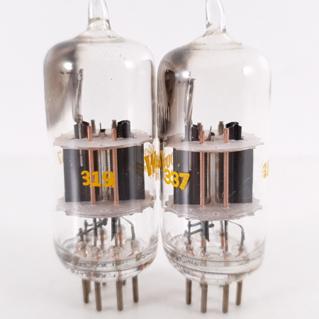 2 X 6J6WA WESTINGHOUSE TUBE. BLACK PLATES. D-GETTER. 89/88%. 11. CH92