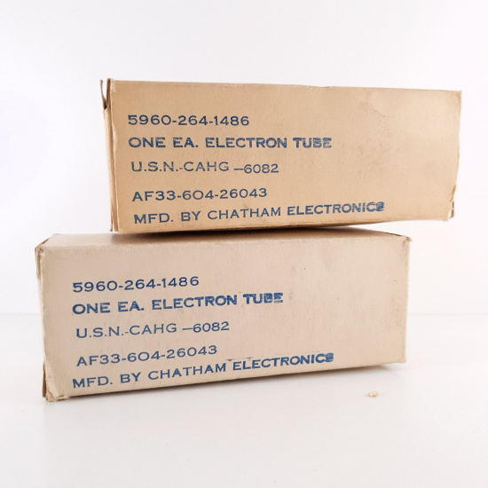 2 X 6082 CHATHAM ELECTR. TUBE. 1959...