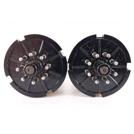 2 X 6082 CHATHAM ELECTR. TUBE. 1959 PROD. BLACK PLATES. MATCHED PAIR. 7. CH94