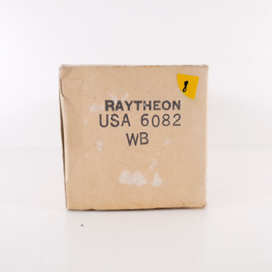 1 X 6082WB RAYTHEON TUBE. 1967 PROD. BLACK PLATES. DUAL GETTER. 8. CH94