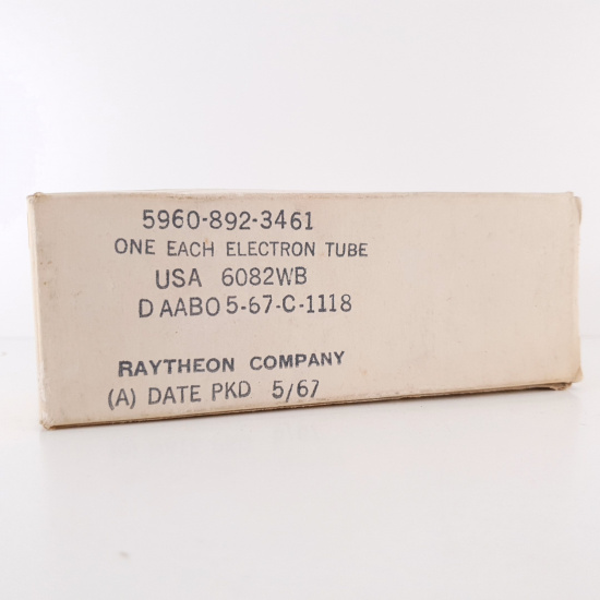 1 X 6082WB RAYTHEON TUBE. 1967 PROD....
