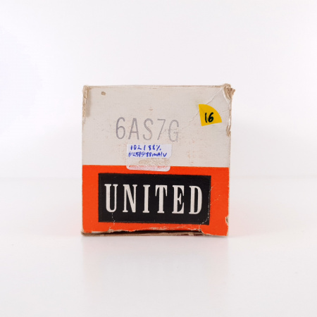 1 X 6AS7G UNITED ELECTRON TUBE. 1983 PROD. BLACK PLATES. DUAL GETTER. 16. CH94