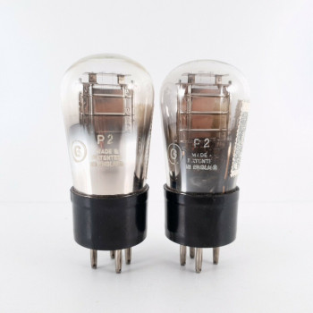 2 X P2 TUBE. MARCONI BRAND. CHROME PLATES. LITTLE GLOBE. CV  ENA 2