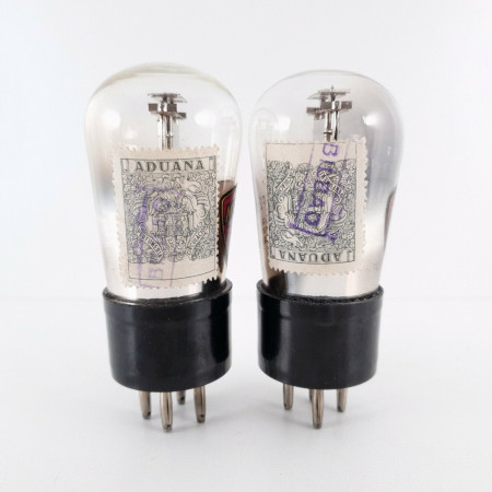 2 X P2 TUBE. MARCONI BRAND. CHROME PLATES. LITTLE GLOBE. CV  ENA