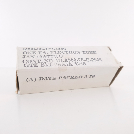 1 X JAN 12AT7WC SYLVANIA TUBE. BLACK...