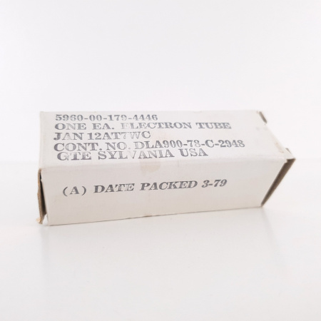 1 X JAN 12AT7WC SYLVANIA TUBE. BLACK PLATES. COPPER RODS. 5. CH98