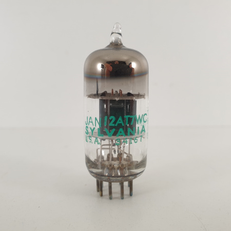 1 X JAN 12AT7WC SYLVANIA TUBE. BLACK PLATES. COPPER RODS. 5. CH98