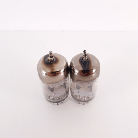 2 X JG 12AT7WA GENERAL ELECTRIC TUBE. BLACK PLATES. D-GETTER. PAIR. 3. CH100