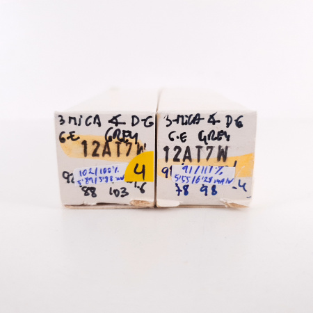 2 X 12AT7WA GENERAL ELECTRIC TUBE. 1950s PROD. 3 MICA. D-GETTER. 4. CH100