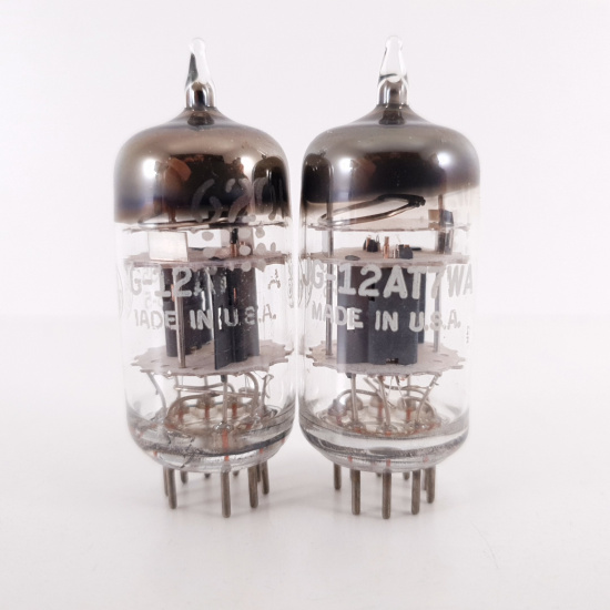 2 X 12AT7WA GENERAL ELECTRIC TUBE. 1950s PROD. 3 MICA. D-GETTER. 4. CH100