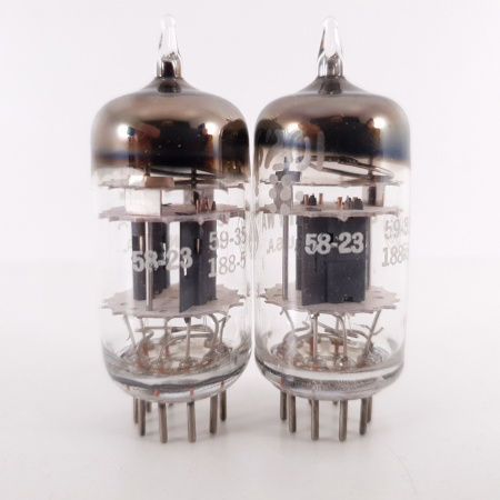 2 X 12AT7WA GENERAL ELECTRIC TUBE. 1950s PROD. 3 MICA. D-GETTER. 4. CH100