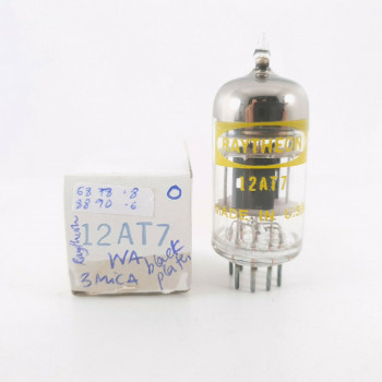 1 X 12AT7WA TUBE. RAYTHEON BRAND. 3 MICAS. BLACK PLATES. CF  ENA