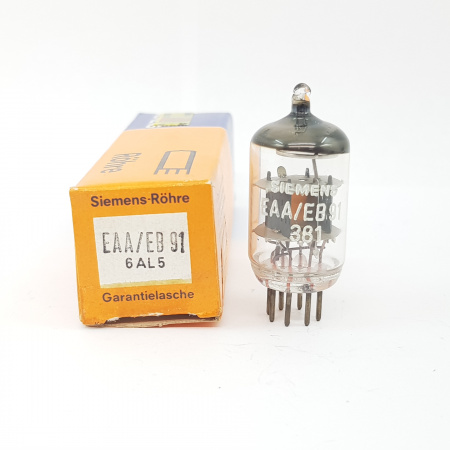 1 X EAA91 / EB91 / 6AL5 SIEMENS TUBE. NOS/NIB. RC15