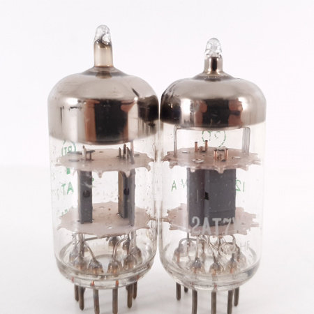 2 X 12AT7WA-H RADIOTECHNIQUE TUBE. 1960s PRODUCTION. MATCHED PAIR. 2. CH101