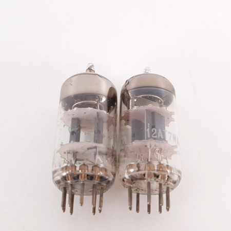 2 X 12AT7WA-H RADIOTECHNIQUE TUBE. 1960s PRODUCTION. MATCHED PAIR. 2. CH101