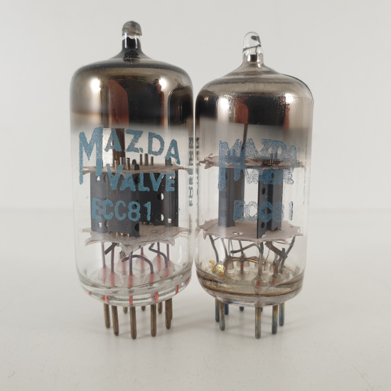 2 X ECC81 MAZDA TUBE. PAIR. 6. CH101