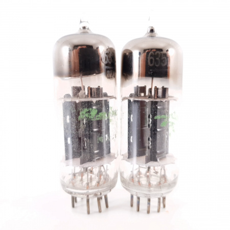 2 X 6350 REMINGTON RAND TUBE. BLACK PLATES. MATCHED PAIR. CV ENA