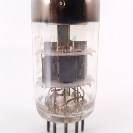 1 X ECC84 MINIWATT TUBE. 1960s MULLARD PROD. B-CODES. COPPER RODS. 1. CH102