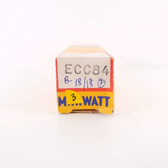 1 X ECC84 MINIWATT TUBE. 1960s MULLARD PRODUCTION. B-CODES. 3. CH102