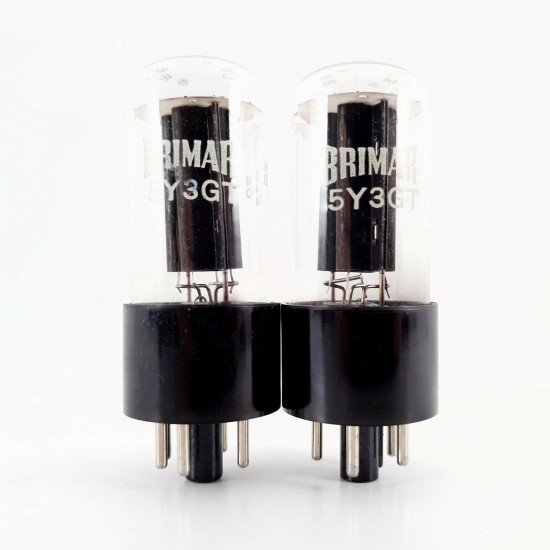 2 X 5Y3GT BRIMAR TUBE. MATCHED PAIR. 3. CH41