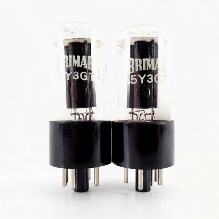 2 X 5Y3GT BRIMAR TUBE. MATCHED PAIR. 3. CH41