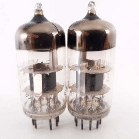 2 X ECC84 MINIWATT TUBE. 1960s MULLARD PROD.  B-CODES. MATCHED PAIR. 4. CH102