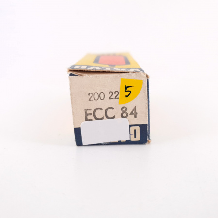 1 X ECC84 VALVO TUBE. 1960s MULLARD PROD. B-CODES. COPPER RODS. 5. CH102