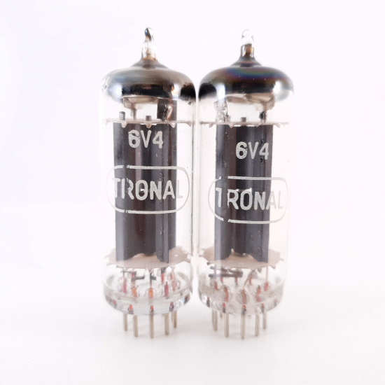 2 X 6V4 TRONAL TUBE. 1950s PRODUCTION CV ENA