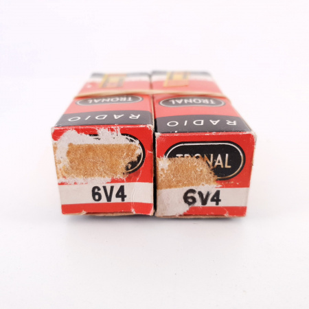 2 X 6V4 TRONAL TUBE. 1950s PRODUCTION CV ENA