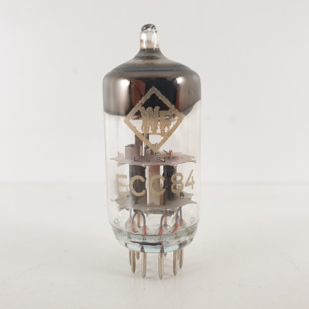 1 X ECC84 WF TUBE. 1960s PROD. COPPER RODS. SOLID GETTER. 8. CH102