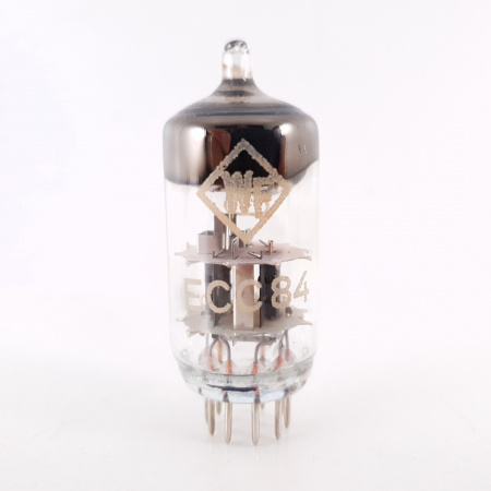 1 X ECC84 WF TUBE. 1960s PROD. COPPER RODS. SOLID GETTER. 8. CH102